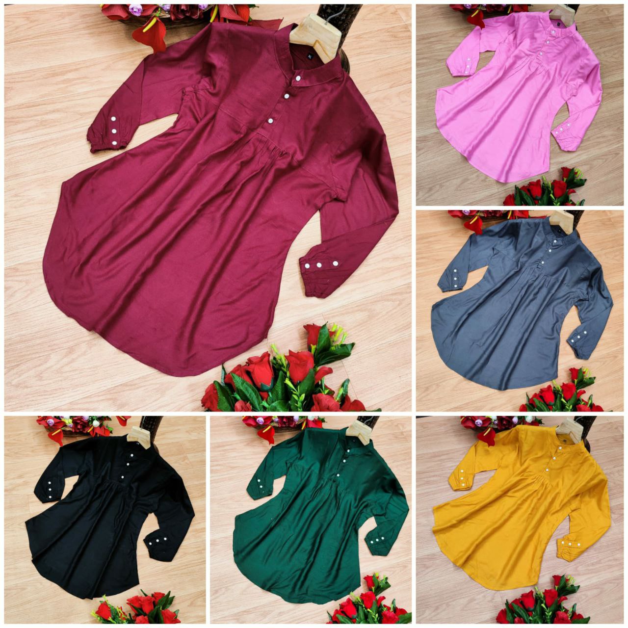 Swan Shade Elegant Rayon Maroon Top