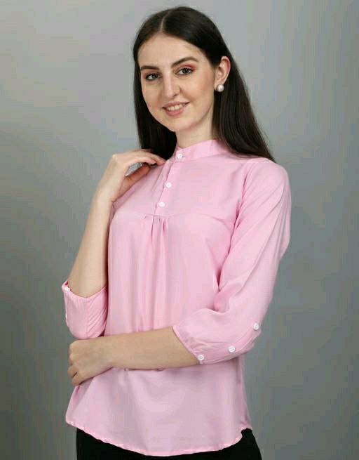 Swan Shade Elegant Rayon Pink Top